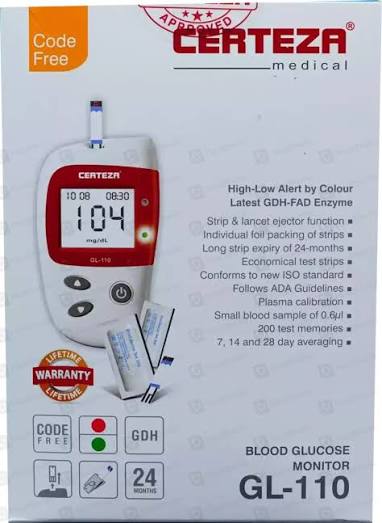 CERTEZA GL110 Blood Glucose Monitor
