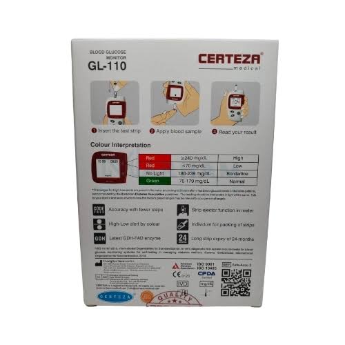 CERTEZA GL110 Blood Glucose Monitor