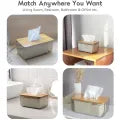 Wooden Tissue Box Cover Holder, Modern Transparent Rectangular