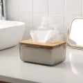 Wooden Tissue Box Cover Holder, Modern Transparent Rectangular